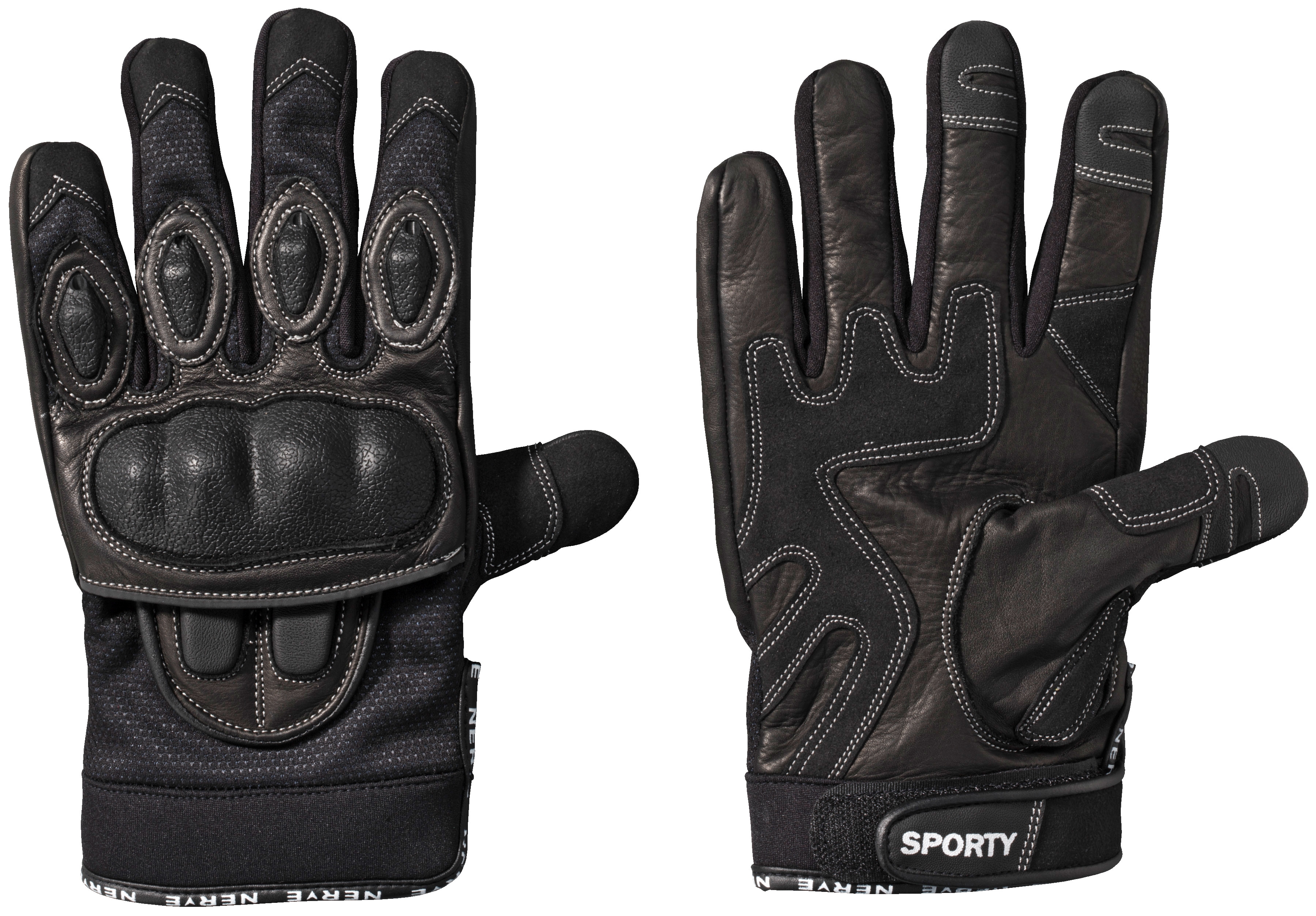 Motorradhandschuhe NERVE "Sporty" Gr. M, schwarz, Handschuhe, M, mit Weitenverstellung Image