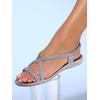 Sandalette SIEBI`S, Gr. 42, grau, Synthetik, Schuhe