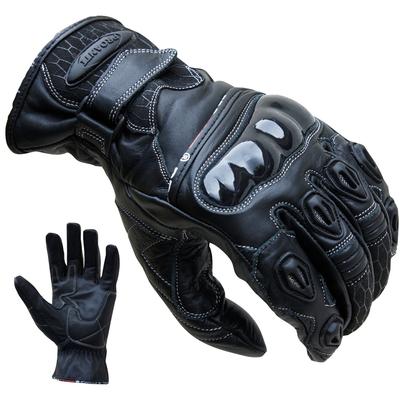 Motorradhandschuhe PROANTI Gr. XL, schwarz, Handschuhe, XL, Obermaterial: 100% Rindsleder. Innenfutter: 100% Polyester, aus Leder, kurz geschnitten