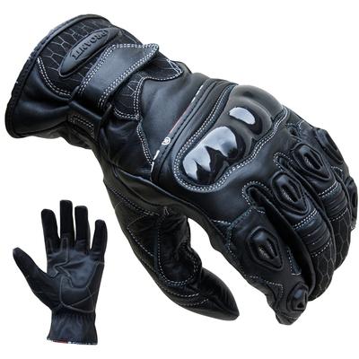 Motorradhandschuhe PROANTI Handschuhe Gr. XL, schwarz aus Leder, kurz geschnitten