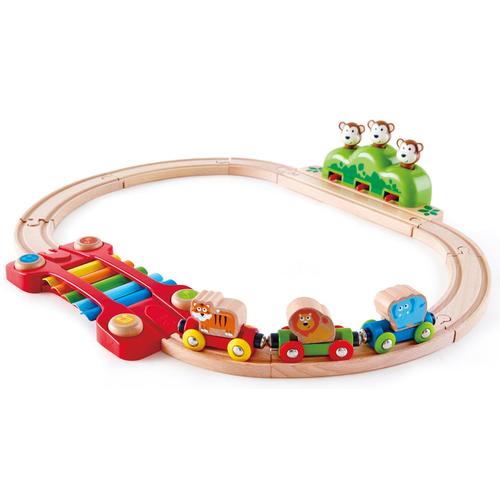 "Spielzeug-Eisenbahn HAPE ""Kleines Tier-Eisenbahnset"" Spielzeugfahrzeuge bunt Kinder Altersempfehlung Spielzeugfahrzeuge aus Holz"