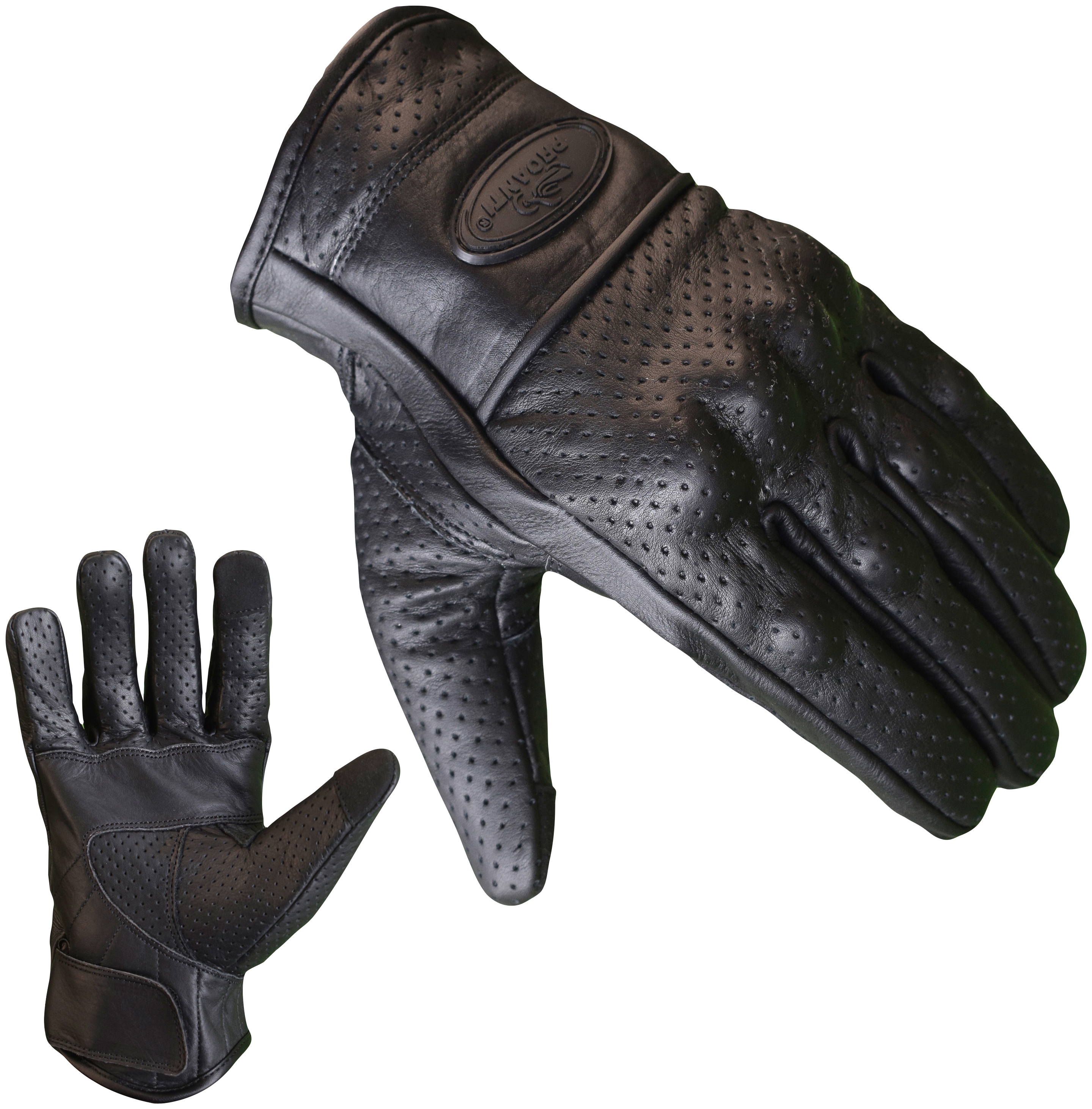 Motorradhandschuhe PROANTI Gr. XXL, schwarz, Handschuhe, XXL, Obermaterial: 100% Rindsleder. Innenfutter: 100% Polyester, aus Leder, für den Sommer Image