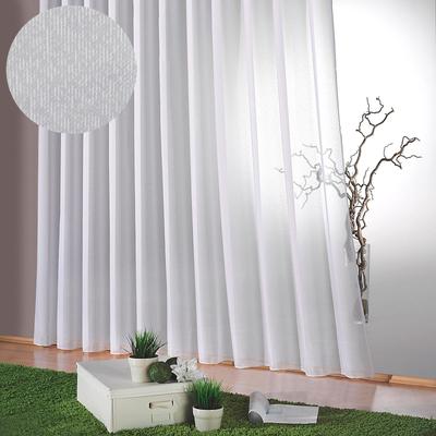 Gardine WECKBRODT "Lena" Gr. 20, weiß, B:450cm H:225cm, Polyester, Gardinen, Websablè, halbtransparent, Faltenband, Effektfäden, Bleiband, Store, Topseller Image