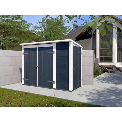 Gerätehaus WEKA "Multibox mit Regalsystem", grau (anthrazit, we), Gerätehäuser