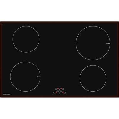 VONREITER Induktions-Kochfeld, schwarz, B:76,4cm H:5cm T:61cm, Kochfelder
