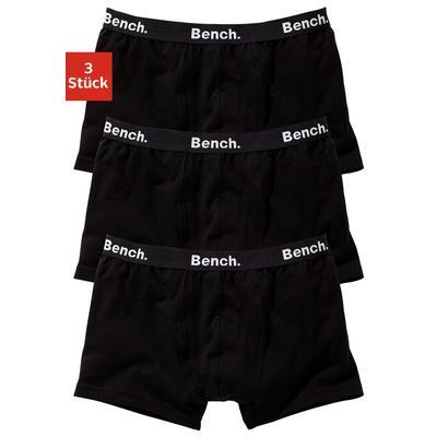 Boxer BENCH. "Boxershorts für Jungen", Kinder, Gr. 134/140, schwarz, Jersey, Obermaterial: 92% Baumwolle, 8% Elasthan (LYCRA), körpernah, Unterhosen, mit Logo-Webbund Image