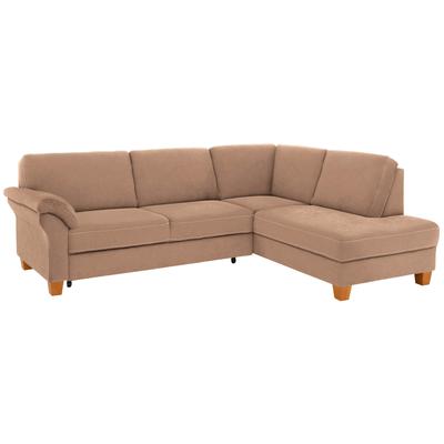 Ecksofa HOME AFFAIRE "Borkum L-Form", braun, B:249cm H:87cm T:189cm, Struktur (100% Polyester), Luxus-Microfaser ALTARA NUBUCK (100% Polyester), MELROSE (100% Polyester), Luxus-Microfaser Toro (100% Polyester), Sofas, mit Federkern, wahlweise mit... Image