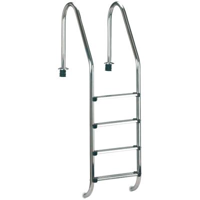 Poolleiter CLEAR POOL "Tiefbeckenleiter Edelstahl", silber (silberfarben), H:150cm, Edelstahl, Leitern, 4 Stufen Image