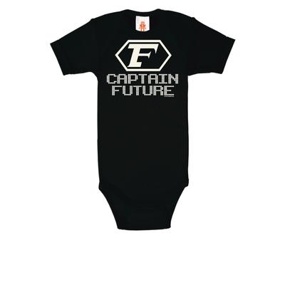 Body LOGOSHIRT Gr. 74/80, EURO-Größen, schwarz Baby Bodies mit Captain Future-Motiv