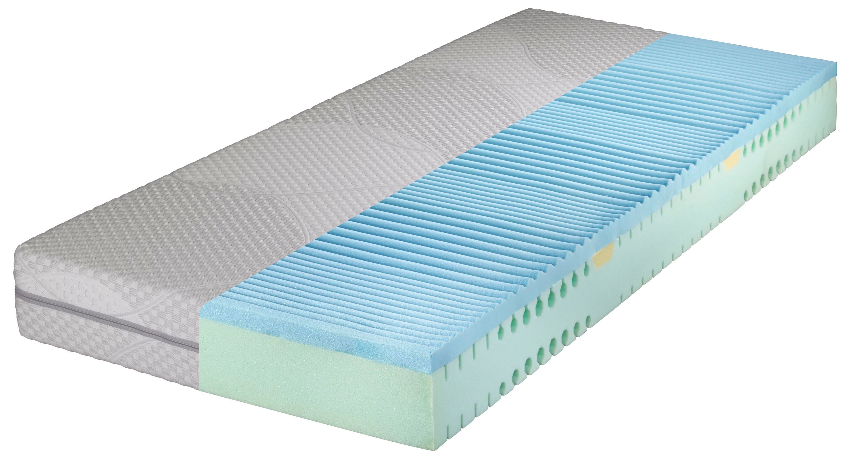 Gelschaummatratze HEMAFA "Watergel 2100 KS" Gr. 2, beige (champagner), B:120cm H:21cm L:200cm, Bezug: 78% Polyester, 20% Viskose, 2% Elasthan, Matratzen, mit Wellenschnitt im Kern für ein besseres Liegegefühl Image