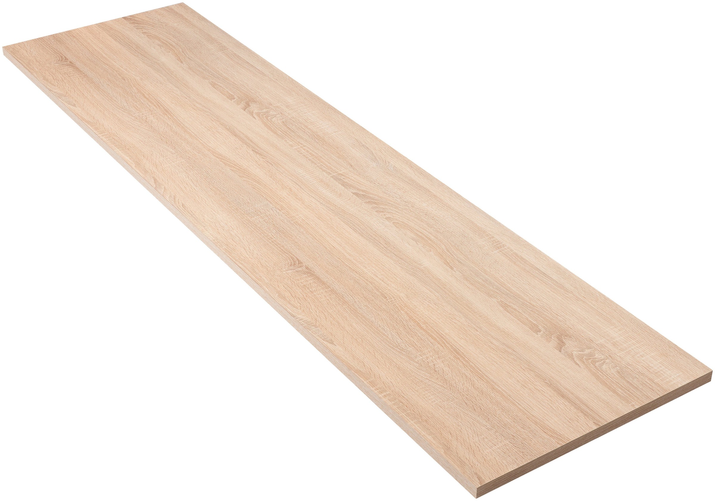 Arbeitsplatte KOCHSTATION "KS-Universal", braun (eichefarben), B:100cm H:2,8cm T:60cm, Spanplatte, Tischplatten, Stärke 28 mm, verschiedene Breiten und Farben Image