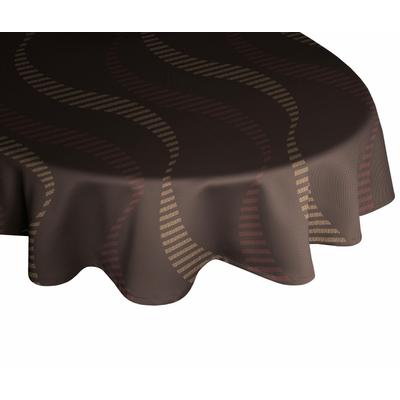 Tischdecke WIRTH "LUPARA" Gr. 1, braun, B:130cm L:190cm, Polyester, Baumwolle, Tischdecken, oval Image