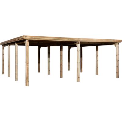 Doppelcarport WEKA "618 Gr.2", braun, H: 215cm, Carports