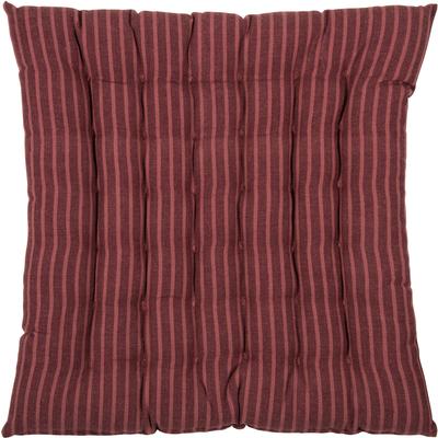Sitzkissen PAD "Fiora", rot (bordeaux, gestreift), B:40cm L:40cm, Baumwolle, Dekokissen_Sitzkissen_Kissenhüllen, handgewebt, 1 Stück Image