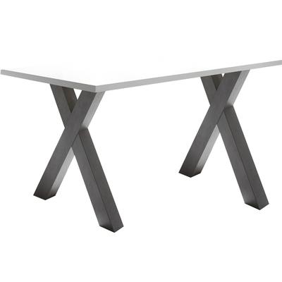 Schreibtisch MÄUSBACHER "Mio", grau (graphit, weiß), B:120cm H:75cm T:70cm, Tische