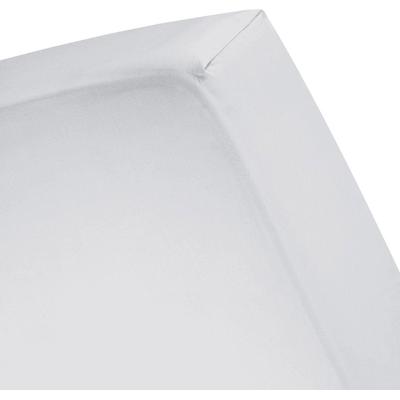 Spannbettlaken CINDERELLA "Sundays Satin für 25 cm Höhe", grau (light grau), B:100cm L:200cm, Satin, Obermaterial: 100% Baumwolle, Laken, mit Rundumgummizug Image