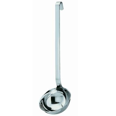 Schöpflöffel RÖSLE, silber (edelstahlfarben), Ø:7cm, Edelstahl 18/10, Kochlöffel, Schöpfkelle mit Hakengriff, Edelstahl 18/10, spülmaschinengeeignet