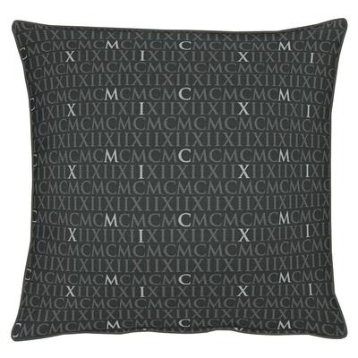 Dekokissen APELT "Mars" Gr. 1, silber (anthrazit, silberfarben, schriftzüge, unifarben), B:39cm L:39cm, Polyester, Dekokissen_Sitzkissen_Kissenhüllen, Kissenhülle mit Füllung, 1 Stück Image