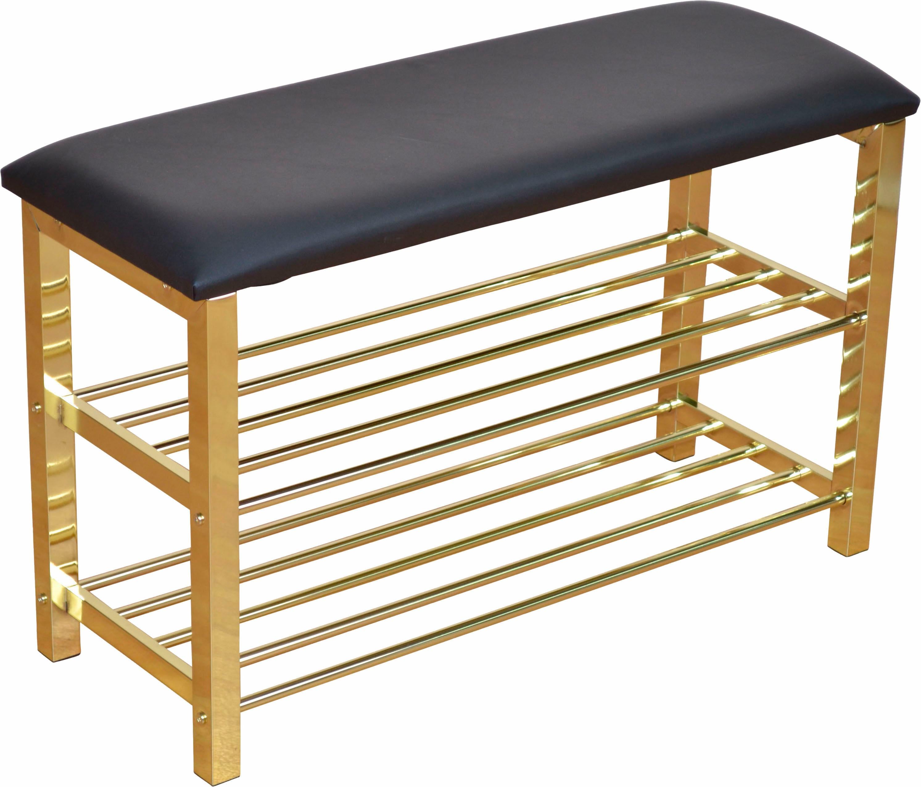 Schuhbank INOSIGN, grau (messingfarben), B:80cm H:50cm T:30cm, Sitzbänke, Schuhbank