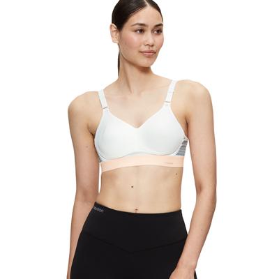 Sport-BH TRIACTION BY TRIUMPH "Triaction Hybrid Lite P EX", Damen, Gr. 75, Cup D, weiß, Single Jersey, Obermaterial: 46%