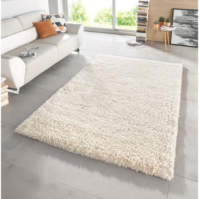 Hochflor-Teppich HANSE HOME "Venice" Gr. 6, beige (creme), B:200cm H:45mm L:290cm, Kunstfaser, Teppiche, meliert, Shaggy, dichter Flor, Uni, robust, Langflor, Wohnzimmer Image