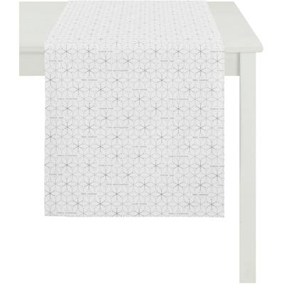 Tischläufer APELT "3008 Christmas Elegance, Weihnachtsdeko, Weihnachten", grau (hellgrau, silberfarben), B:48cm L:140cm, Polyester, Tischdecken Image