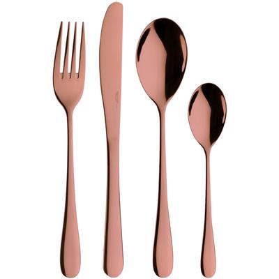 Besteck-Set PINTINOX "Princess", braun (bronzefarben), 24 tlg., Edelstahl 18/10, Essbesteck-Sets, PVD Beschichtung, spülmaschinengeeignet Image