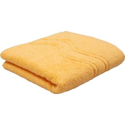 Handtuch ROSS "Cashmere feeling", gelb (ginster), B:50cm L:100cm, Frottier, Obermaterial: 100% Baumwolle, Handtücher (Packung), mit Wellenbordüre Image