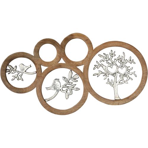 "Wanddekoobjekt GILDE ""Wandobjekt Baum"" Wanddekoobjekte Gr. B/H/T: 55 cm x 30 cm x 2 cm, beige (natur) Deko"