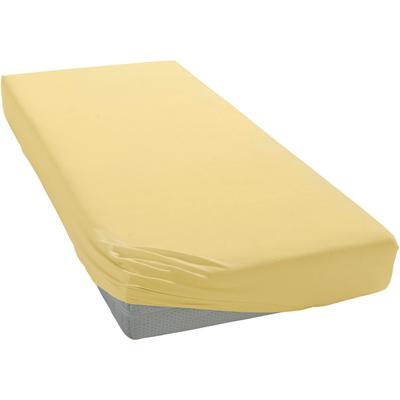 Spannbettlaken BELLANA "bellana Frottier", beige (weizen), B:180-200cm L:200cm, Frottee, Obermaterial: 80% Baumwolle, 20% Polyester, Laken, weich und angenehm zur Haut Image