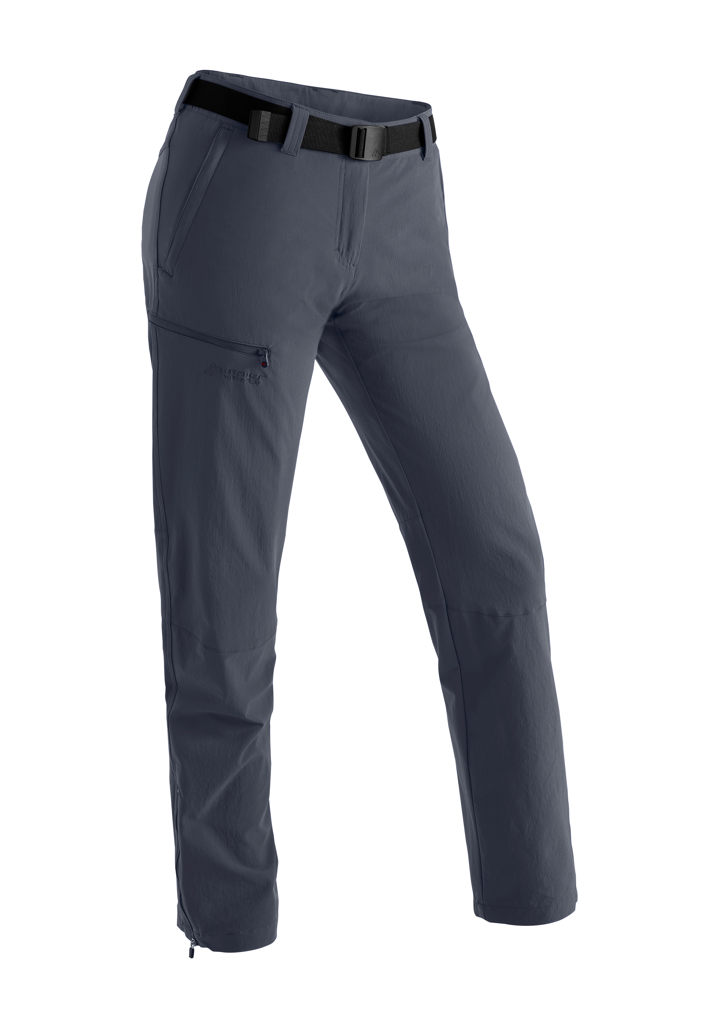 Funktionshose MAIER SPORTS "Inara slim", Damen, Gr. 80, Langgrößen, grau, 90% Polyamid, 10% Elasthan, Hosen, Herren Wanderhose, atmungsaktive Outdoor-Hose, 4 Taschen, Slim Fit Image
