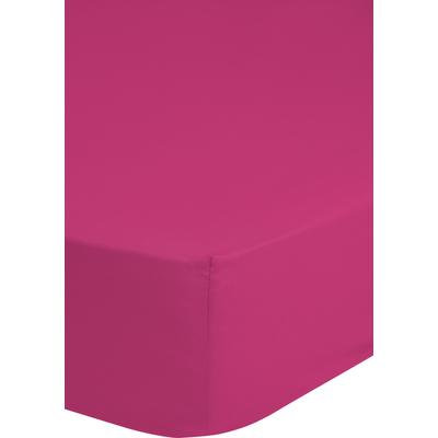 Spannbettlaken GOOD MORNING "Jersey Spannbettlaken", pink, B:200cm L:220cm, Jersey, Obermaterial: 100% Baumwolle, Laken,