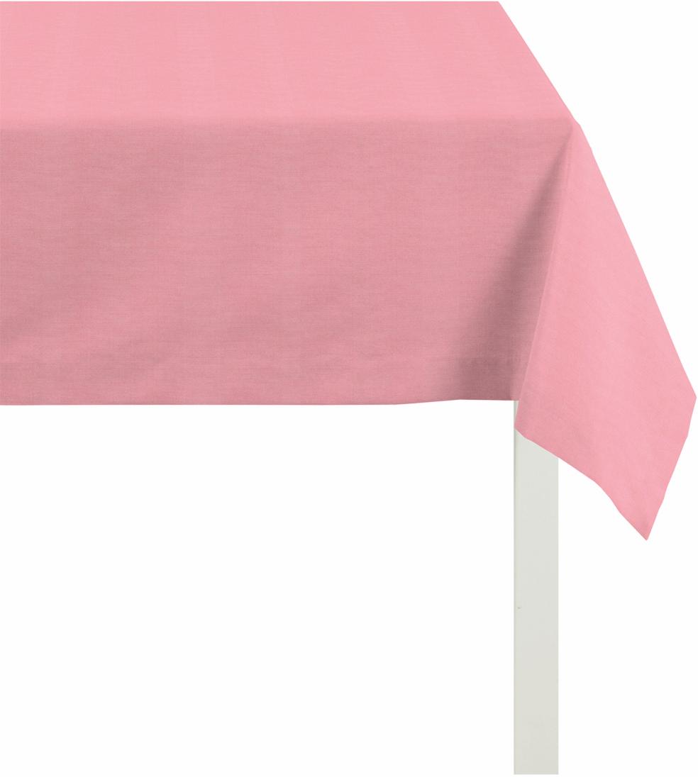 Tischdecke APELT "4362 Rips - UNI" Gr. 2, rosa, B:100cm L:100cm, Baumwolle, Polyester, Tischdecken, UNI-BASIC Image