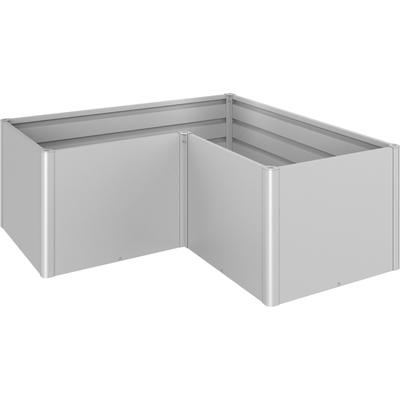 Hochbeet BIOHORT "HochBeet", silber (silberfarben, metallic), B:201cm H:77cm T:201cm, Stahlblech, Pflanzgefäße, BxTxH: 201x201x77 cm Image