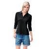 Poloshirt "Poloshirt", Damen, Gr. 50, schwarz, 95% Baumwolle, 5% Elasthan, B.C. BEST CONNECTIONS BY HEINE, unifarben, Langarm, Shirts