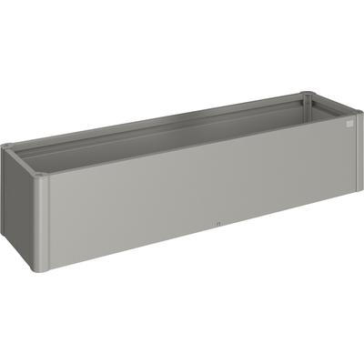 Hochbeet BIOHORT "Belvedere", grau (quarzgrau, metallic), B:201cm H:45cm T:53cm, Stahlblech, Pflanzgefäße, BxTxH: 201x53x45 cm