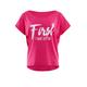 Oversize-Shirt WINSHAPE "MCT002 ultra leicht" Gr. XXL, pink (deep pink, glitzer weiß) Damen Shirts Yogawear Yogashirt kurzarm