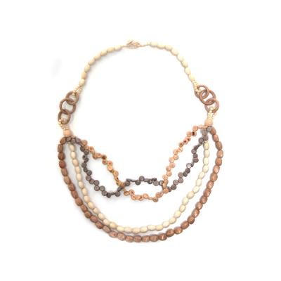 Lange Kette "Nicolai", Damen, Gr. one size, Holz, braun, COLLEZIONE ALESSANDRO, Basic, Halsketten, mehrreihige Kette aus Holz Image