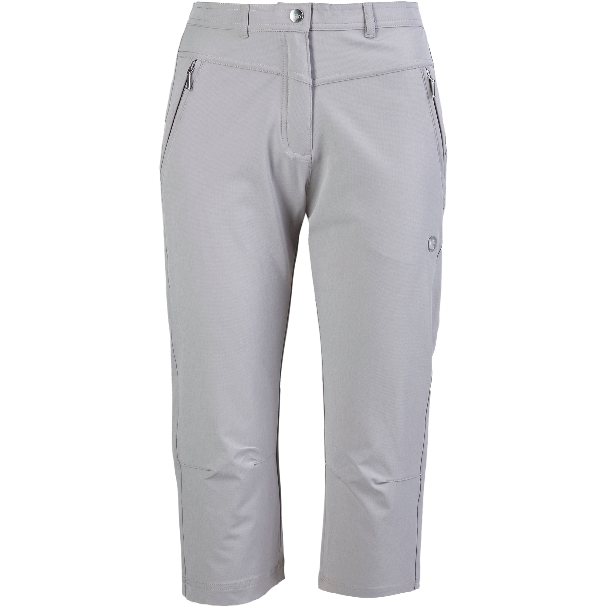 3/4-Hose DEPROC ACTIVE "KENORA PIRATE WOMEN", Damen, Gr. 36 (S), Normalgrößen, grau (hellgrau), 97% Polyester; 3% Elastan, Hosen, auch in Großen Größen erhältlich
