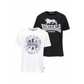 T-Shirt LONSDALE "DILDAWN" Gr. XXL (60/62), schwarz-weiß (black, white) Herren Shirts T-Shirts