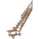 STARWOOD Systemtreppe "Massivholz Lindos, Holz-Holz Design Geländer" Treppen Gr. gewendelt, beige (natur) Treppen