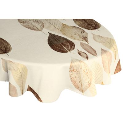 Tischdecke WIRTH "MAREK" Gr. 1, braun, B:130cm L:190cm, Polyester, Tischdecken, oval Image