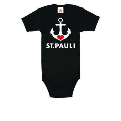 Body LOGOSHIRT Gr. 86, EURO-Größen, schwarz Baby Bodies mit St. Pauli-Logo