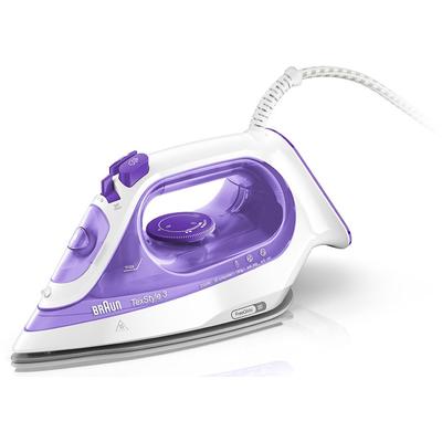 BRAUN Dampfbügeleisen "TexStyle 3 SI 3042 VI", lila (violett), B:30cm H:15cm T:12cm, Bügeleisen, Anti-Kalk-System Image