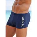 Boxer-Badehose BENCH., Herren, Gr. 4, N-Gr, blau (marine), Polyamid, unifarben, Badehosen, mit coolem Logo in Tarnfarben-Optik