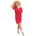 Sommerkleid CASUAL LOOKS "Kleid" Gr. 40, Normalgrößen, rot Damen Kleider Sommerkleider