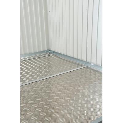 Gerätehaus-Fußboden BIOHORT "für Gerätehaus Europa 1/Geräteschrank Gr. 150", silber (silberfarben), B:141,5cm H:0,5cm T:69,5cm, Aluminium, Gartenhaus-Fußböden
