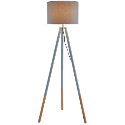 SALESFEVER Stehlampe "Dace", grau (grau, natur), Ø 42cm H: 154cm, Lampen, Dreibeiniges Stativ, skandinavisches Design Image