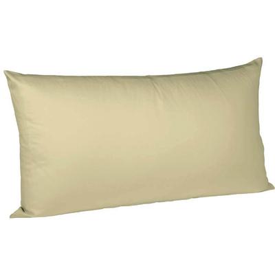 Kissenbezug FLEURESSE "Colours Mako Satin, 100% Baumwolle, mit Reißverschluss", beige, B:40cm L:80cm, Mako-Satin, Mako-Satin, Kissenbezüge, Mako Satin, glänzend, glatt, Premium Qualität Image
