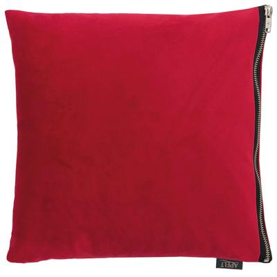 Dekokissen APELT "TASSILO" Gr. 1, rot (rot, unifarben), B:45cm L:45cm, Polyester, Dekokissen_Sitzkissen_Kissenhüllen, Uni, Samt, Kissenhülle mit Füllung, 1 Stück Image